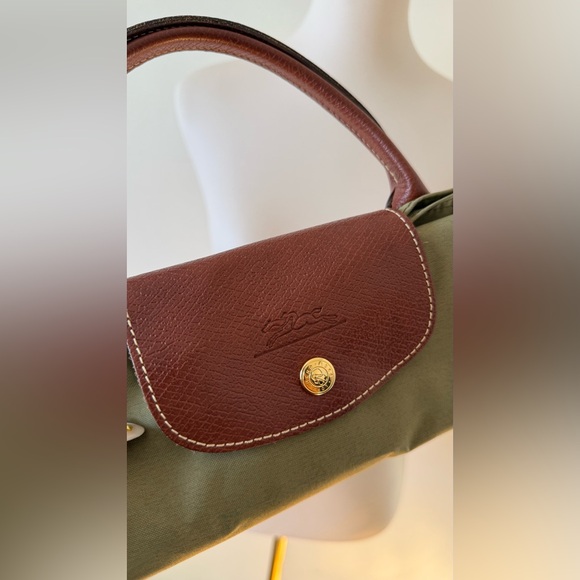 Longchamp Vintage Le Pliage Green Cabas - Picture 3 of 14